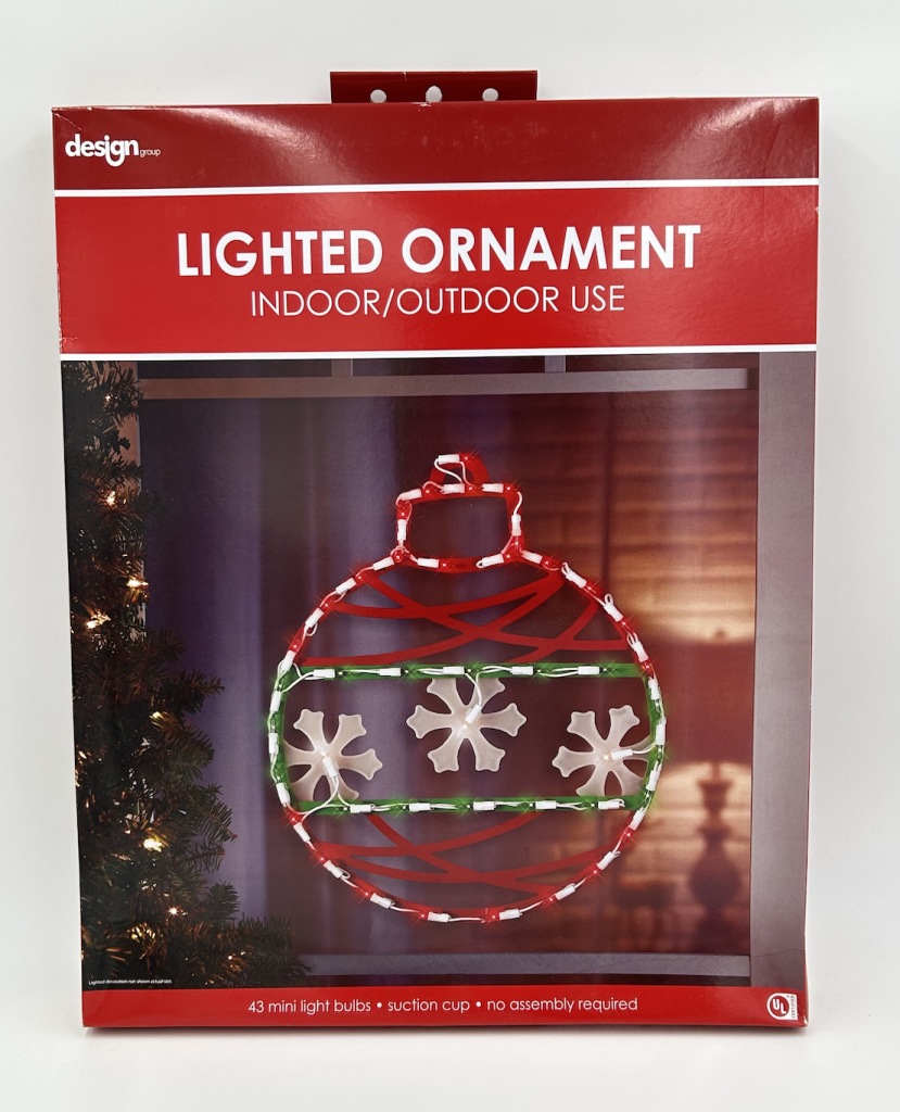 Northlight Seasonal 17" Red Green and White Lighted Christmas Ornament