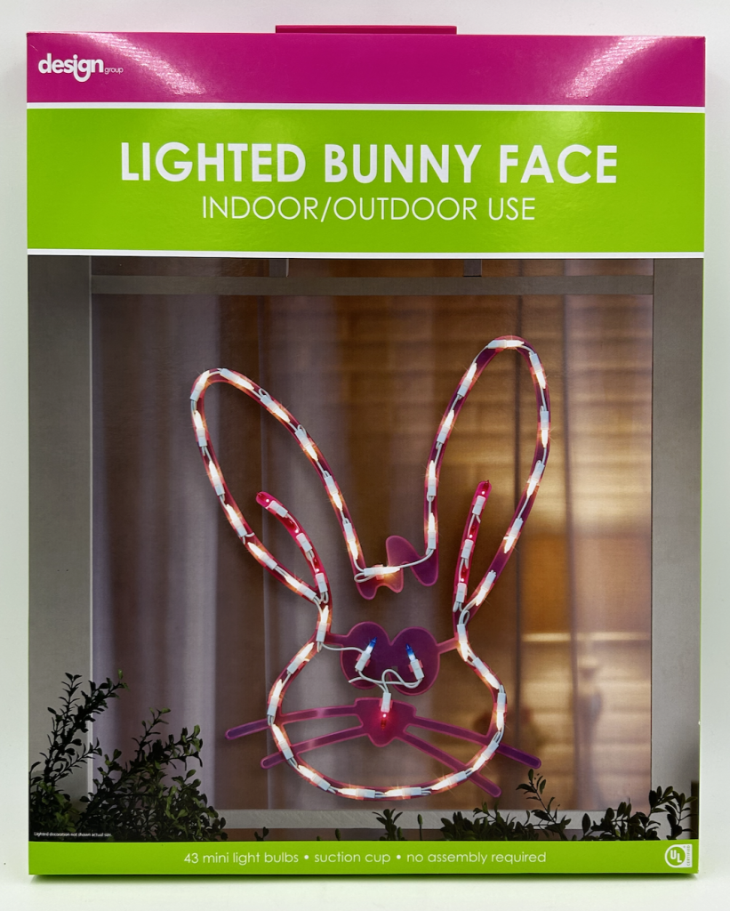 Impact Innovations Lighted Bunny Face Decoration - Garden World