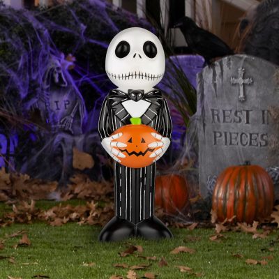 Gemmy Lighted Blow Mold Outdoor Decor Jack Skellington 24"