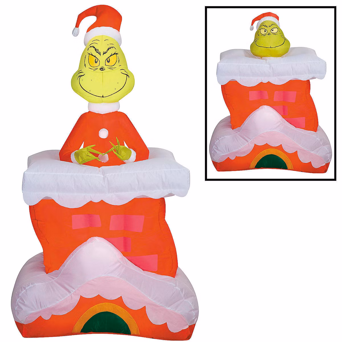 Gemmy Inflatable Dr. Seuss Pop-Up Grinch with Chimney