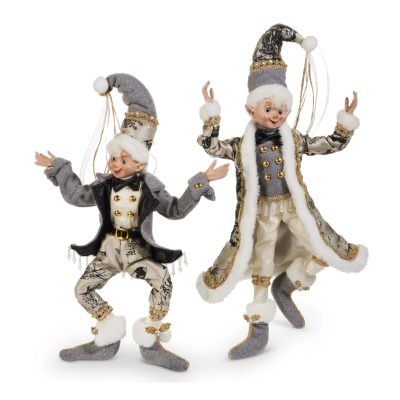 Set of 2 Posable Toile Elfs 16 Inch