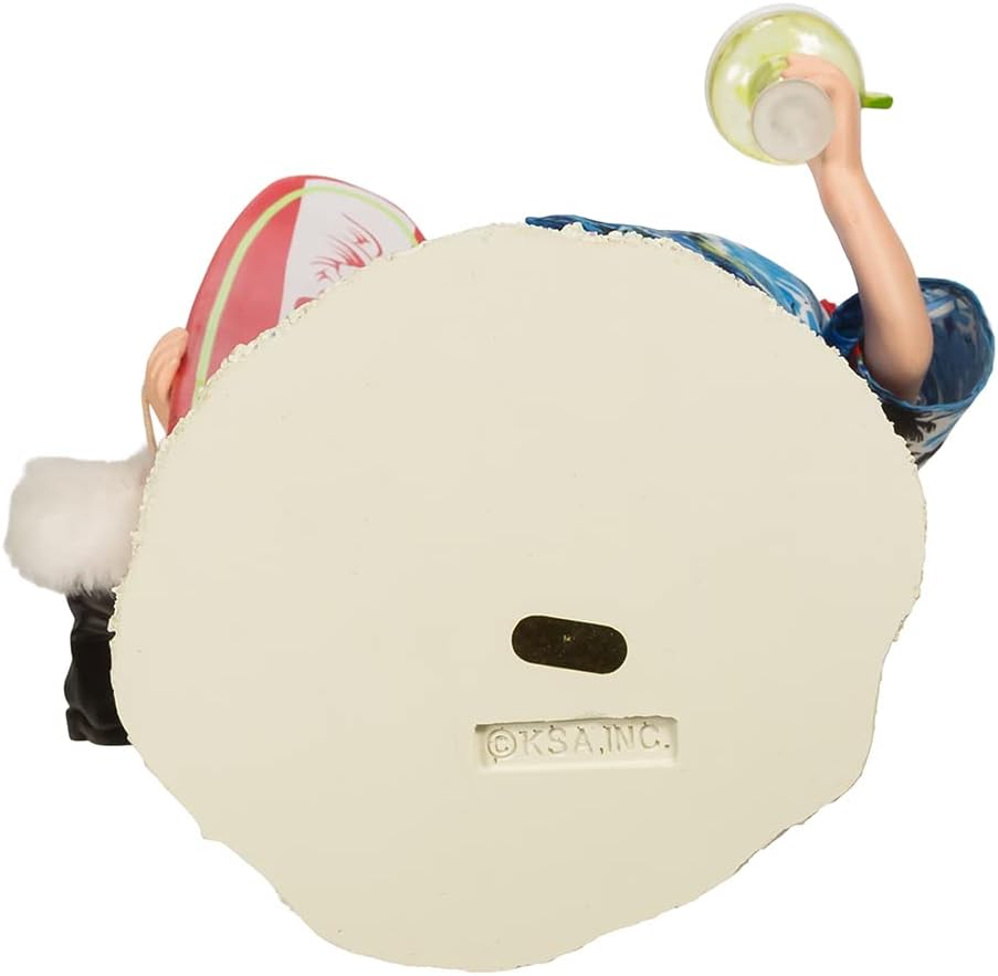 Kurt S. Adler 11 Inch Fabrich Santa with Surfboard and Drink