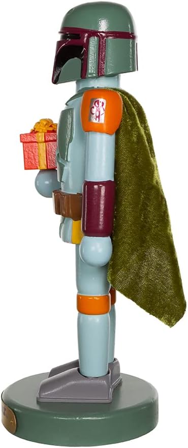 Star Wars Kurt Adler 10-Inch Boba Fett with Present Nutcracker