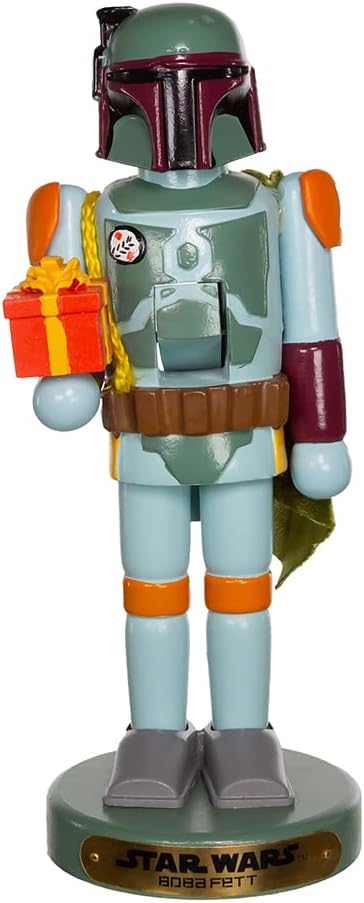 Star Wars Kurt Adler 10-Inch Boba Fett with Present Nutcracker