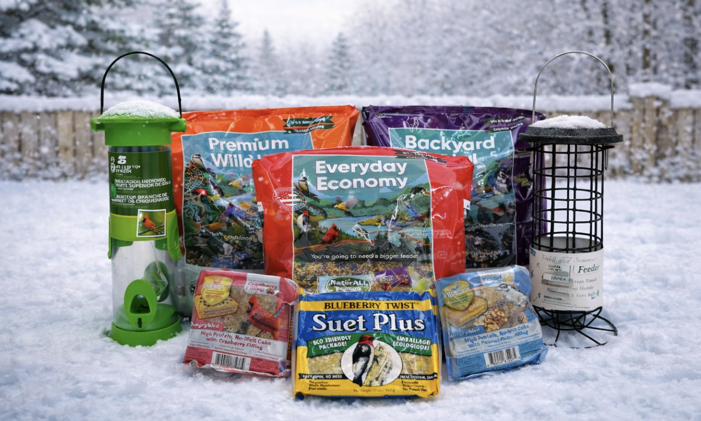 bird food and feeders