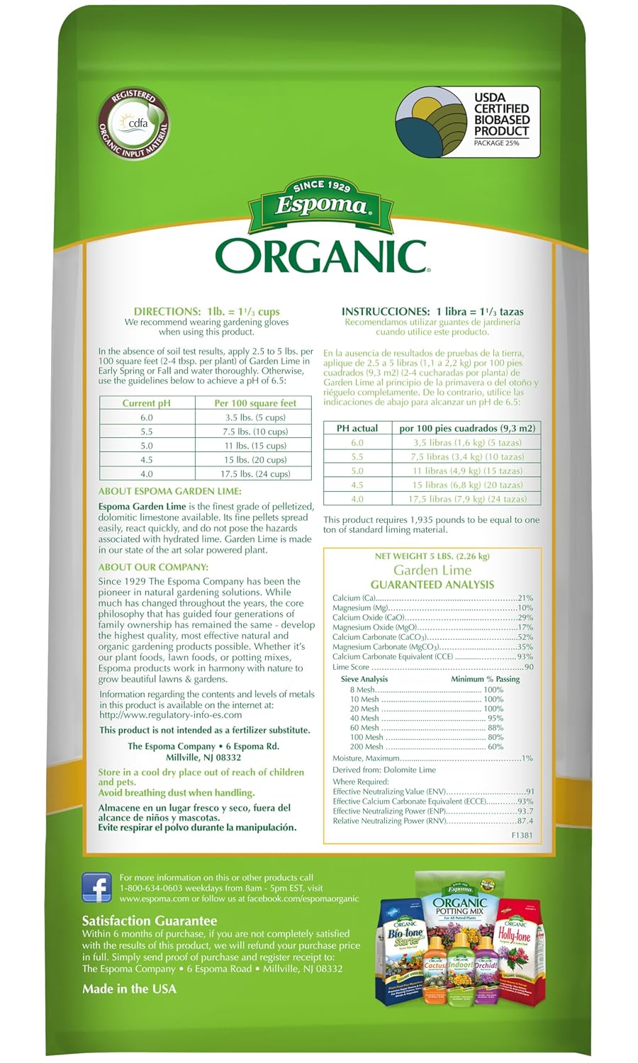 Espoma Organic Garden Lime