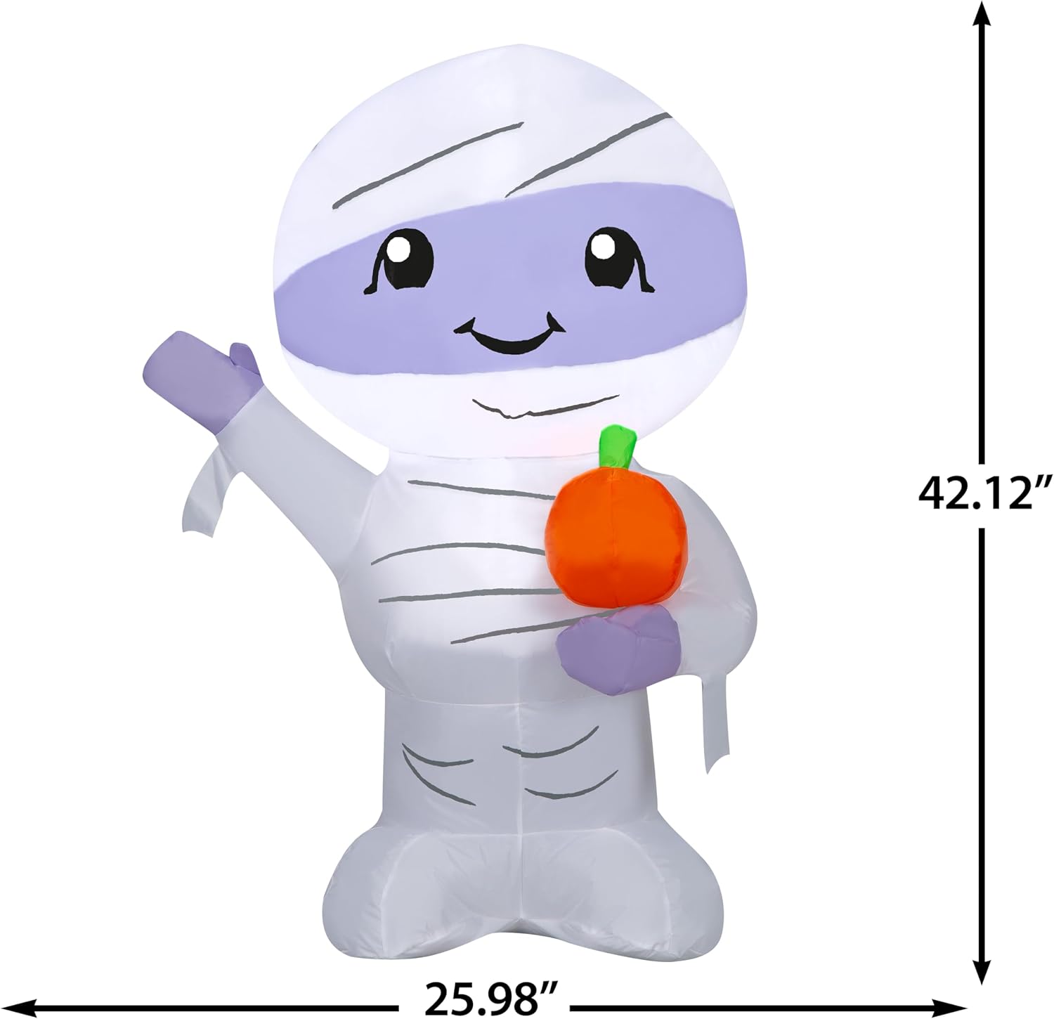Gemmy Airblown Inflatable Halloween Mummy with Pumpkin