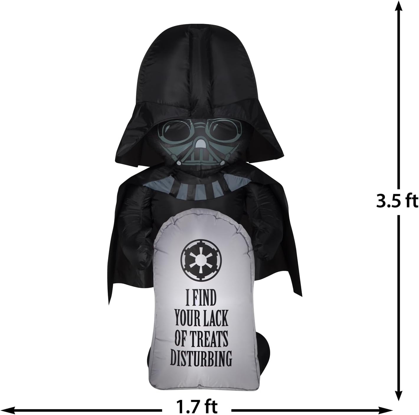 Gemmy Inflatable Stylized Darth Vader with Tombstone Star Wars