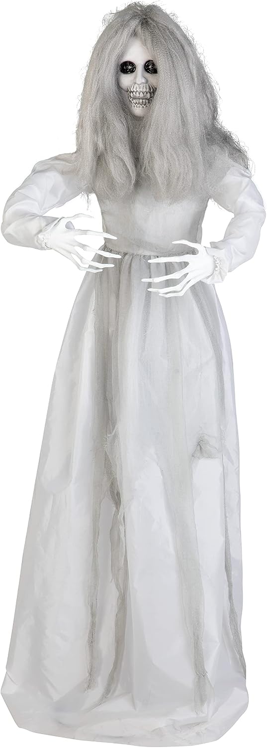 Gemmy Life Size Animated Pop-Up Creepy Girl