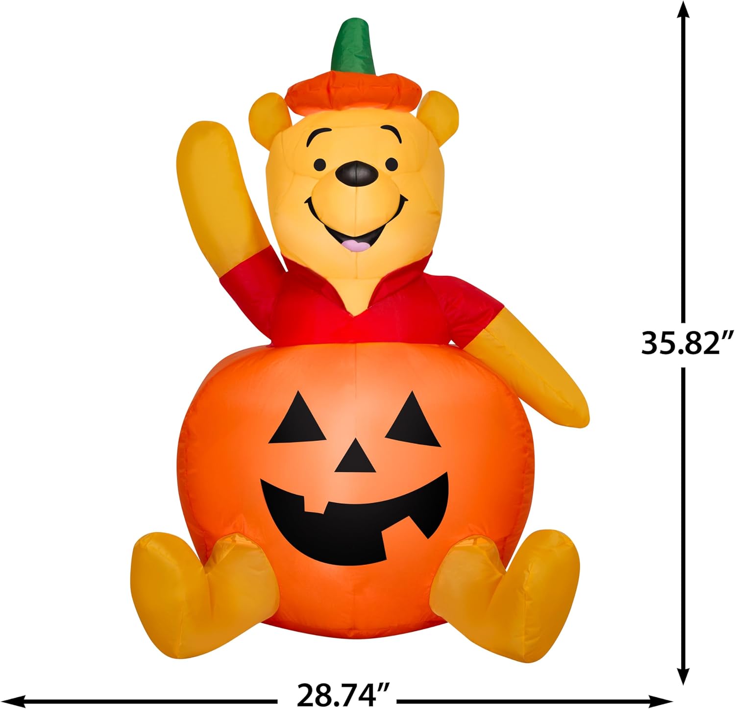 Gemmy Inflatable Pooh in Pumpkin Disney