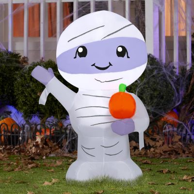 Gemmy Airblown Inflatable Halloween Mummy with Pumpkin