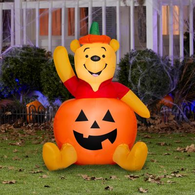 Gemmy Inflatable Pooh in Pumpkin Disney