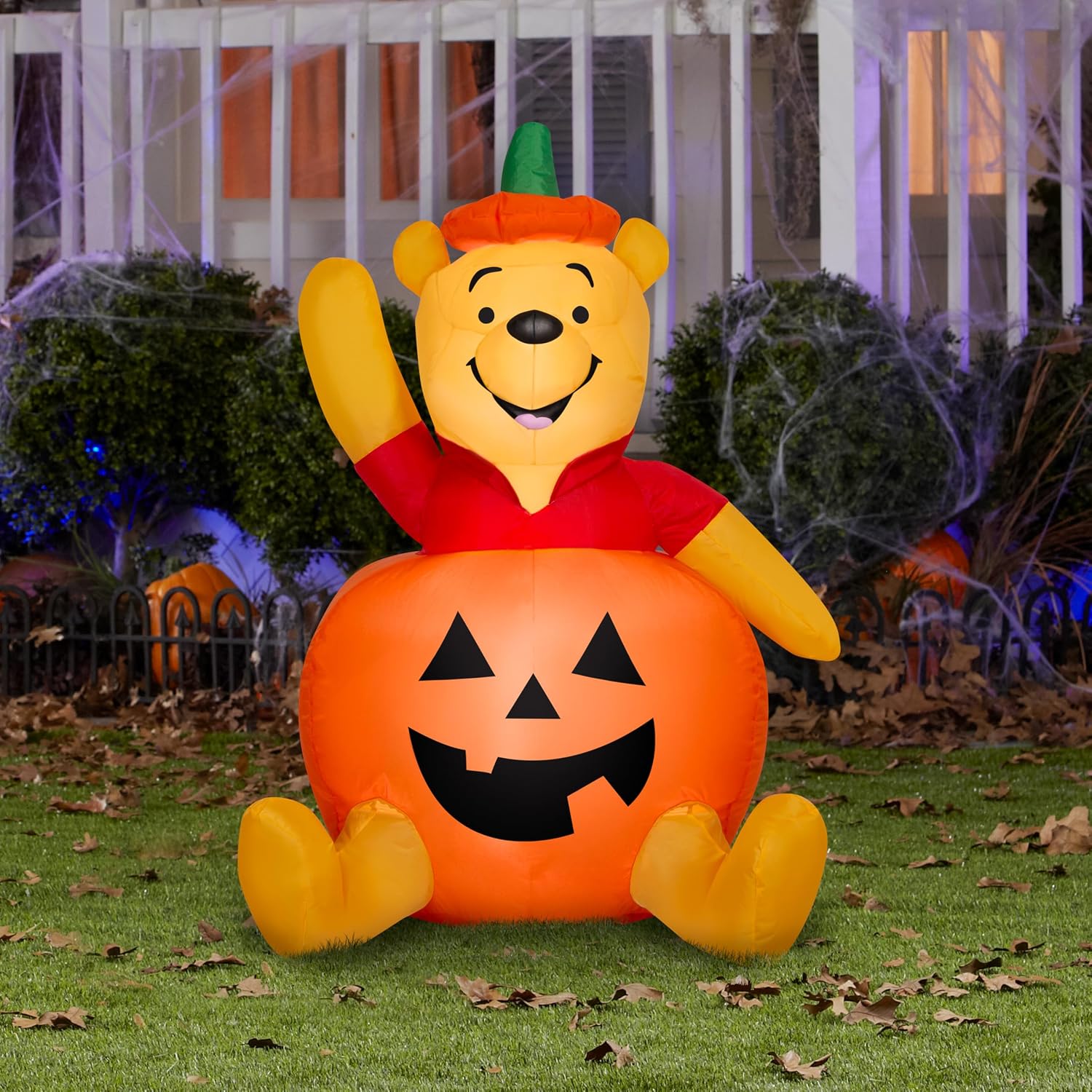 Gemmy Inflatable Pooh in Pumpkin Disney