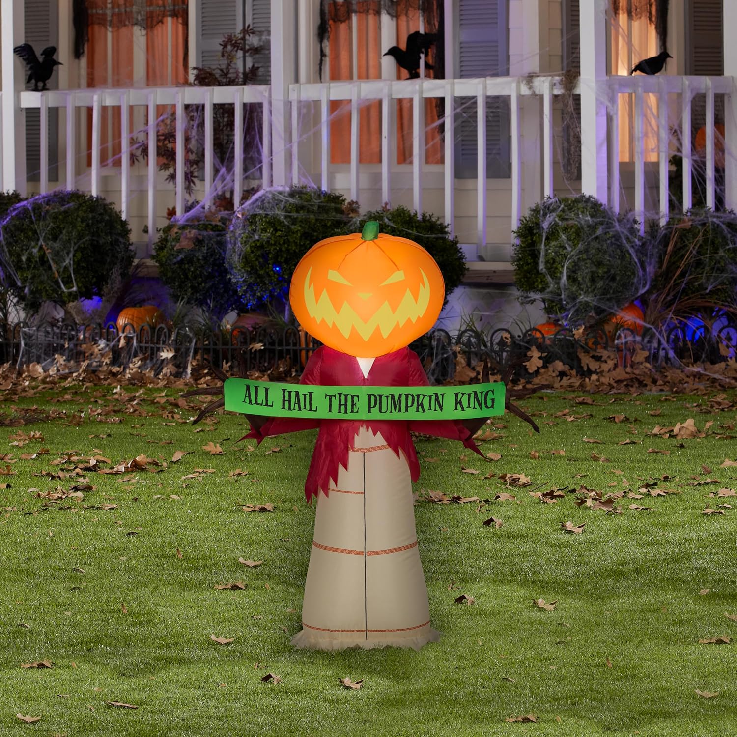 Gemmy Inflatable Disney Halloween Pumpkin King Nightmare Before Christmas
